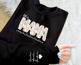 Personalised Mama Crewneck Sweatshirt, Custom Kids Name on Sleeve Sweater, Floral Mama Printed Mother Day Jumper, Mothers Day Gift for Mom