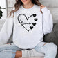 Custom Mimi Heart Sweatshirt, Personalised Mimi Crewneck, Cute Sweatshirt for Mom, Comfortable Mama Pullover, Mother's Day Gifts for Mimi