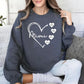 Custom Mimi Heart Sweatshirt, Personalised Mimi Crewneck, Cute Sweatshirt for Mom, Comfortable Mama Pullover, Mother's Day Gifts for Mimi