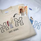 Embroidered Mom Photo Portrait Sweatshirt, Personalised Sketch from Picture Mother's Day Sweater, Custom Mom Name Jumper, Mother's Day Gifts