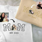 Embroidered Mom Photo Portrait Sweatshirt, Personalised Sketch from Picture Mother's Day Sweater, Custom Mom Name Jumper, Mother's Day Gifts