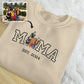 Embroidered Mom Photo Portrait Sweatshirt, Personalised Sketch from Picture Mother's Day Sweater, Custom Mom Name Jumper, Mother's Day Gifts