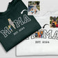 Embroidered Mom Photo Portrait Sweatshirt, Personalised Sketch from Picture Mother's Day Sweater, Custom Mom Name Jumper, Mother's Day Gifts