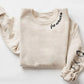 Personalised Fur Mama Sweatshirt, Dog Mom Sweater, Personalised Dog Ear On Sleeve Printed Sweater, Dog Lover Gift, Mothers Day Gifts for Her