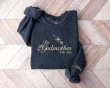 Embroidered Godmother Sweatshirt, Custom Godmama with Kids Names Sweaters, Godmother Proposal Crewnecks, Godmama Gifts, Mother's Day Gifts