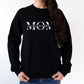 Personalised Mom Sweatshirt, Custom Kids Name Printed Sweatshirt, Minimalist Mummy Monogram Jumper, Mum Crewneck Sweater, Mother's Day Gift