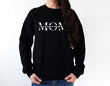 Personalised Mom Sweatshirt, Custom Kids Name Printed Sweatshirt, Minimalist Mummy Monogram Jumper, Mum Crewneck Sweater, Mother's Day Gift