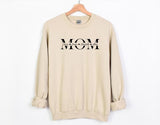 Personalised Mom Sweatshirt, Custom Kids Name Printed Sweatshirt, Minimalist Mummy Monogram Jumper, Mum Crewneck Sweater, Mother's Day Gift