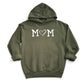 Personalised Mom Hoodie, Custom Mummy Kids name on Sleeve Hoodie, Minimalist Mom Sweatshirt, Heart Printed Mommy Jumper, Mother's Day Gifts