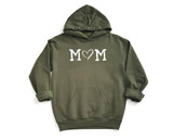 Personalised Mom Hoodie, Custom Mummy Kids name on Sleeve Hoodie, Minimalist Mom Sweatshirt, Heart Printed Mommy Jumper, Mother's Day Gifts
