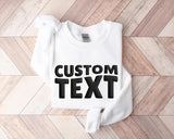Custom Puff Print Sweatshirt, Personalised Embossed Print Crewnecks, Custom Team Name School Mascot Jumper, Personalised Gifts, Gift for Her