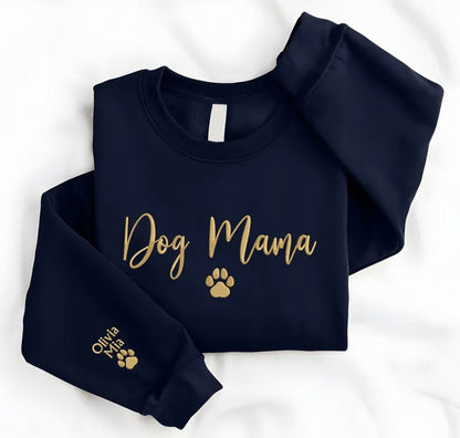 Embroidered Dog Mama Sweatshirt, Personalised Dog Mama Mothers Day Crewneck, Custom Dog Lovers Mama Jumpers, Mothers Day Gifts, Momma Gifts