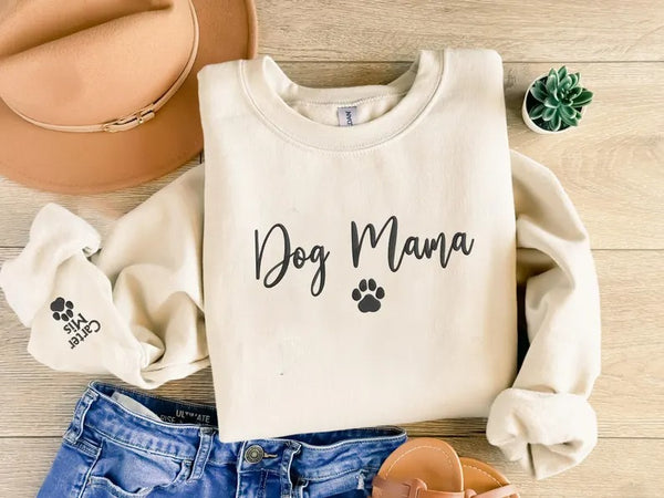 Embroidered Dog Mama Sweatshirt, Personalised Dog Mama Mothers Day Crewneck, Custom Dog Lovers Mama Jumpers, Mothers Day Gifts, Momma Gifts