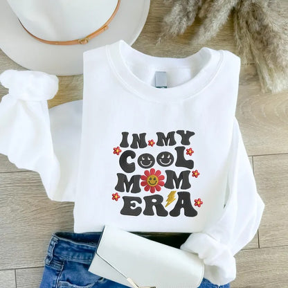 Embroidered Mama Sweatshirt, In My Cool Mom Era Crewneck Sweater, New Mom Floral Sweatshirt, Cool Mummy Birthday Jumper, Mothers Day Gifts