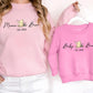 Personalised Mama and Mini Sweatshirt, Family Matching Crewneck Sweater, Custom Mom & Child Printed Jumper, Twinning Apparel, New Baby Gift