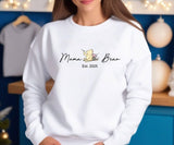 Personalised Mama and Mini Sweatshirt, Family Matching Crewneck Sweater, Custom Mom & Child Printed Jumper, Twinning Apparel, New Baby Gift