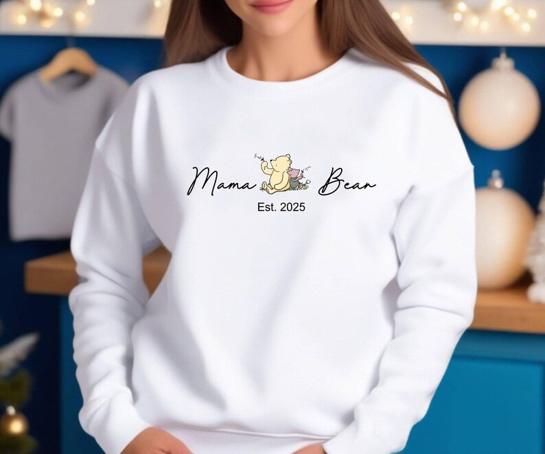 Personalised Mama and Mini Sweatshirt, Family Matching Crewneck Sweater, Custom Mom & Child Printed Jumper, Twinning Apparel, New Baby Gift