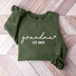 Personalised Grandma Sweatshirt, Custom Est Date Crewneck Sweater, Grandma Heart Printed Jumper, Minimalist Mummy Sweater, Mothers Day Gifts