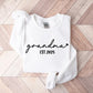 Personalised Grandma Sweatshirt, Custom Est Date Crewneck Sweater, Grandma Heart Printed Jumper, Minimalist Mummy Sweater, Mothers Day Gifts