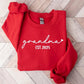 Personalised Grandma Sweatshirt, Custom Est Date Crewneck Sweater, Grandma Heart Printed Jumper, Minimalist Mummy Sweater, Mothers Day Gifts