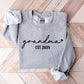 Personalised Grandma Sweatshirt, Custom Est Date Crewneck Sweater, Grandma Heart Printed Jumper, Minimalist Mummy Sweater, Mothers Day Gifts