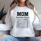 Mom Nutrition Facts Sweatshirt, Mama Nutrition Facts Crewneck Sweater, Funny Parenting Mothers Day Jumper, New Mom Sweater, Mothers Day Gift