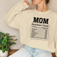 Mom Nutrition Facts Sweatshirt, Mama Nutrition Facts Crewneck Sweater, Funny Parenting Mothers Day Jumper, New Mom Sweater, Mothers Day Gift