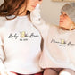 Personalised Mama and Mini Sweatshirt, Family Matching Crewneck Sweater, Custom Mom & Child Printed Jumper, Twinning Apparel, New Baby Gift