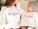 Personalised Mama and Mini Sweatshirt, Family Matching Crewneck Sweater, Custom Mom & Child Printed Jumper, Twinning Apparel, New Baby Gift