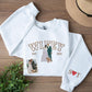 Embroidered Wifey Hubby Sweatshirt, Custom Portrait from Photo Sweater, Personalised Est Date Couple Matching Jumper, Newlywed Couple Gifts