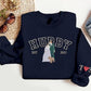 Embroidered Wifey Hubby Sweatshirt, Custom Portrait from Photo Sweater, Personalised Est Date Couple Matching Jumper, Newlywed Couple Gifts