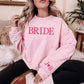 Personalised Puff Printed Bride Sweatshirt, Custom Embossed Bride To Be Sweater, Future Mrs Engagement Crewneck Jumper, Bridal Shower Gifts