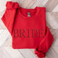 Personalised Puff Printed Bride Sweatshirt, Custom Embossed Bride To Be Sweater, Future Mrs Engagement Crewneck Jumper, Bridal Shower Gifts