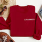 Personalised Roman Numeral Puff Printed Sweater, Custom Sleeve Initials Embossed Sweater, Couple Matching Crewneck Jumper, Anniversary Gifts