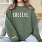 Personalised Puff Printed Bride Sweatshirt, Custom Embossed Bride To Be Sweater, Future Mrs Engagement Crewneck Jumper, Bridal Shower Gifts