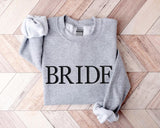 Personalised Puff Printed Bride Sweatshirt, Custom Embossed Bride To Be Sweater, Future Mrs Engagement Crewneck Jumper, Bridal Shower Gifts