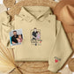 Personalised Portrait Photo Dad Hoodie, Embroidered Sketch from Picture Hooded Sweater, Album Cover Custom Sketch Jumper, Father's Day Gifts