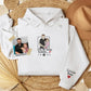 Personalised Portrait Photo Dad Hoodie, Embroidered Sketch from Picture Hooded Sweater, Album Cover Custom Sketch Jumper, Father's Day Gifts