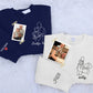 Custom Portrait from Photo Dad Sweatshirt, Embroidered Family Sketch Sweaters, Memorable Father's Day Gift, Special Matching Jumper for Dad