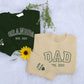 Embroidered Grandpa Sweatshirt, Personalized KIds Name on Sleeves Dad Sweater, Grandfather Birthday Long Distance Jumper, Father's Day Gifts