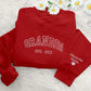 Embroidered Grandpa Sweatshirt, Personalized KIds Name on Sleeves Dad Sweater, Grandfather Birthday Long Distance Jumper, Father's Day Gifts