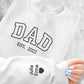 Embroidered Grandpa Sweatshirt, Personalized KIds Name on Sleeves Dad Sweater, Grandfather Birthday Long Distance Jumper, Father's Day Gifts