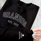 Embroidered Grandpa Sweatshirt, Personalized KIds Name on Sleeves Dad Sweater, Grandfather Birthday Long Distance Jumper, Father's Day Gifts
