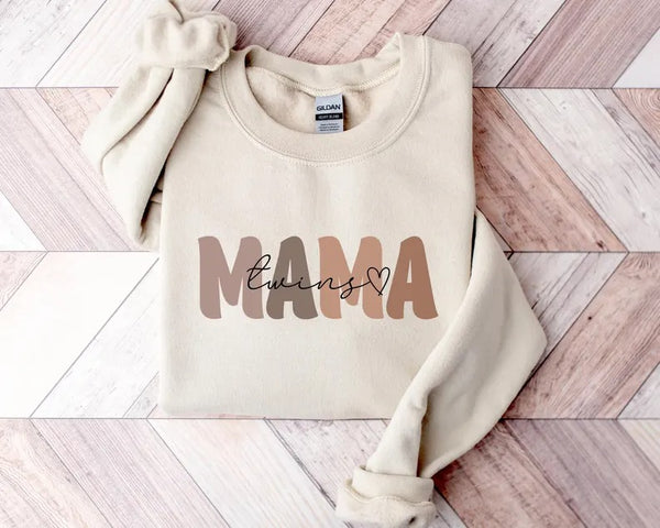 New Twin Mama Sweatshirt, First Time Twin Mama Jumper, Mama of Twins Crewnecks, Twin Pregnancy Announcement Gifts, Mothers Day Gifts for Her