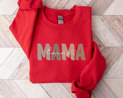 New Twin Mama Sweatshirt, First Time Twin Mama Jumper, Mama of Twins Crewnecks, Twin Pregnancy Announcement Gifts, Mothers Day Gifts for Her