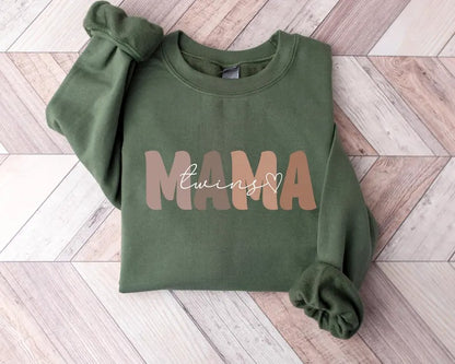 New Twin Mama Sweatshirt, First Time Twin Mama Jumper, Mama of Twins Crewnecks, Twin Pregnancy Announcement Gifts, Mothers Day Gifts for Her