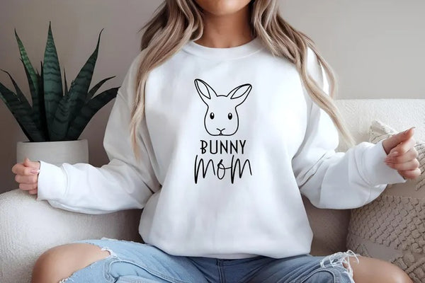 Bunny Mom Mothers Day Sweatshirt, Easter Bunny Mom Printed Sweater, Bunny Mama Sweatshirt for Women, Rabbit Lover Sweater, Mothers Day Gift