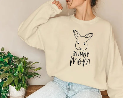 Bunny Mom Mothers Day Sweatshirt, Easter Bunny Mom Printed Sweater, Bunny Mama Sweatshirt for Women, Rabbit Lover Sweater, Mothers Day Gift