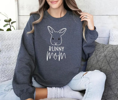 Bunny Mom Mothers Day Sweatshirt, Easter Bunny Mom Printed Sweater, Bunny Mama Sweatshirt for Women, Rabbit Lover Sweater, Mothers Day Gift