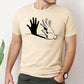 Rabbit Hand Shadow Art T-Shirt, Funny Easter Bunny Lover Shirt, Animal Shadow Puppet Tee Tops, Unique Easter Shirt, Cute Rabbit Lover Gifts